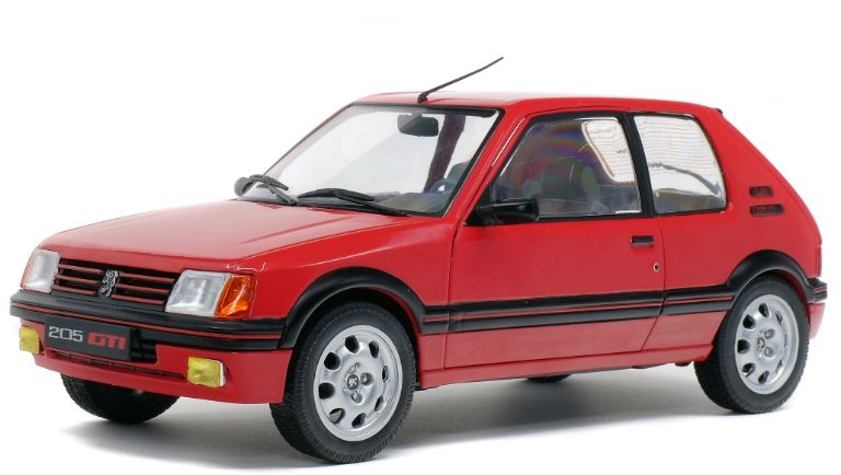 Peugeout 205 GTI 1.9L MK1 1988 1/18 rossa - SOL1801702