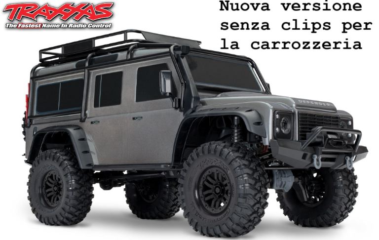Land Rover Defender grigio TRX4 1/10 carrozzeria clipless - TXX82256-4SLR