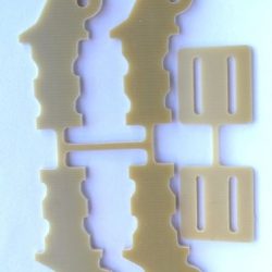 Squadrette in fibra doppie 20mm 2pz - PCH15082