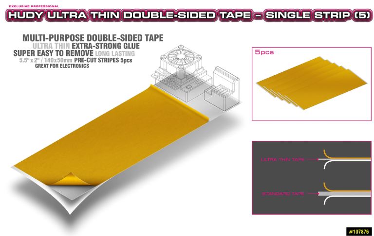 Biadesivo Hudy ultra sottile 5pz - HUD107876 - immagine 3