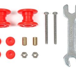 Doppie Rotelle Plastica 13-13 rosse Mini4wd - TAM95662