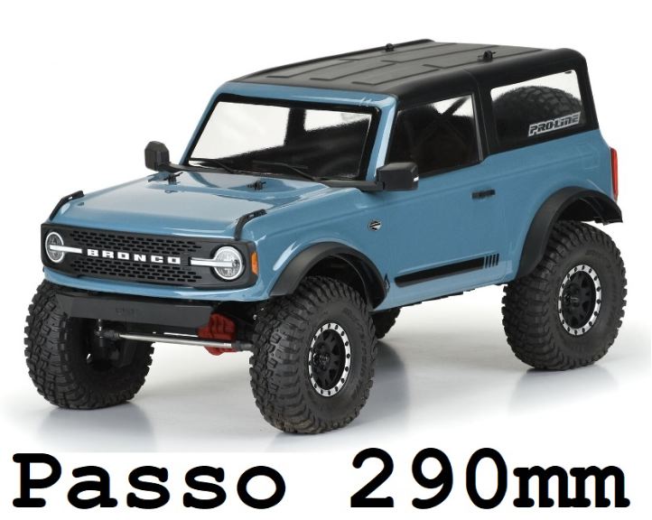 Carrozzeria Ford Bronco 2021 290mm 1/10 per scaler trasparente - PRO3569-00