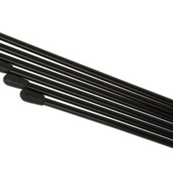 Tubetti porta antenna neri 6pz con gommino - RBT-R16016B