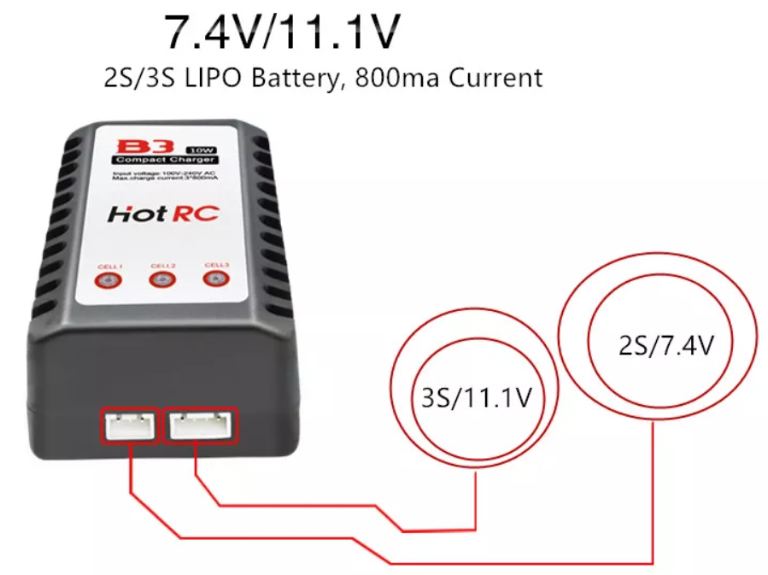 Caricabatterie LiPo B3 AC pro max 2/3S 1000mAh spina europea - RADLK0070002 - immagine 3
