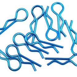Clips carrozzeria blu elettrico 10pz per 1/8 1/10 ed 1/12 - GPEDYA-0594LB