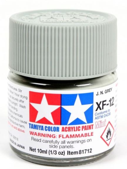 Colore acrilico XF-12 J.n. Grey 6pz da 10ml opaco - TAM81712