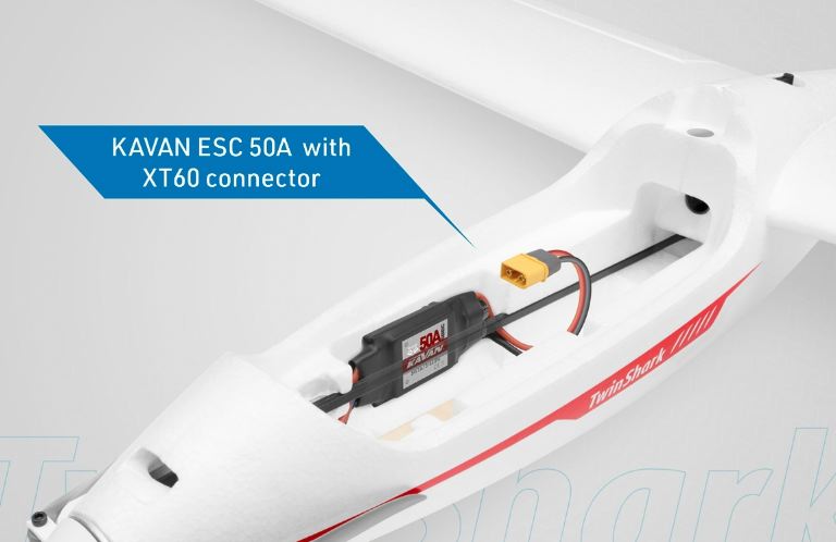 KAVAN moto aliante 304TS TwinShark 2700mm ARF - PELKAV02-8077 - immagine 5