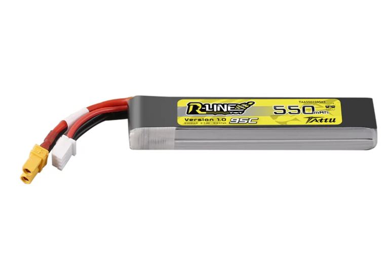 LiPo Tattu R-Line 2s 7,4v 550mAh 95C XT30 33gr 81x17x13mm – GEN2S55095XT3