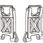 MJX Hyper GO 1/14 Bracci posteriori inferiori 2pz - RBT-MX-14250