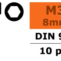 Viti testa a brugola 3x8mm  10pz in acciaio - SUGF-0100-016