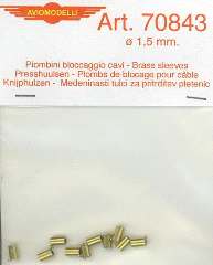 PIOMBINI BLOCCAGGIO 1,5mm 10pz PER CAVI M70841 - M70843