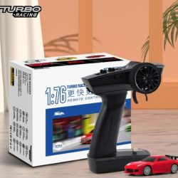 Micro auto Sport rossa 1/76 con radio Turbo Racing - PELTB-C71-RD