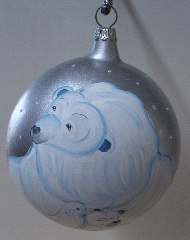 SFERA CON ORSI 8cm         1pz Vetro Soffiato - YSA199