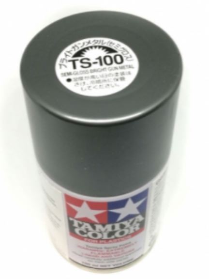 SPRAY BRIGHT GUN METAL 100ml SEMI-GLOSS PER PLASTICA TSC100 - TAMTS100