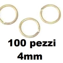 Anello in ottone da 4mm 100pz - M32800