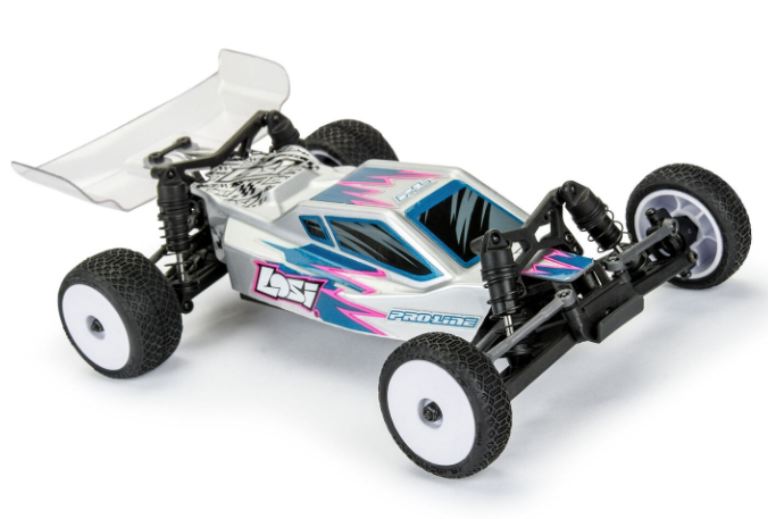 Losi Micro-B Cerchi bianchi e gomme Electron 2.0 Buggy 7mm 4pz - HORPRO1031413 - immagine 5