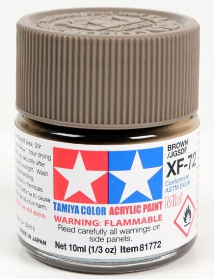 Colore acrilico XF-72 Brown/Jgsdf 1pz da 10ml opaco - TAM81772-1PZ