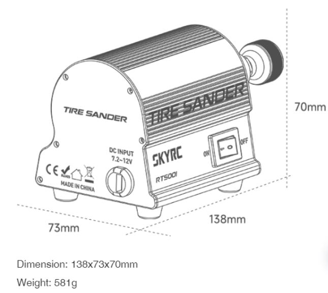 Levigatrice blu per pneumatici in gomma Tire Sander Tornio - RBT-600150-02 - immagine 4