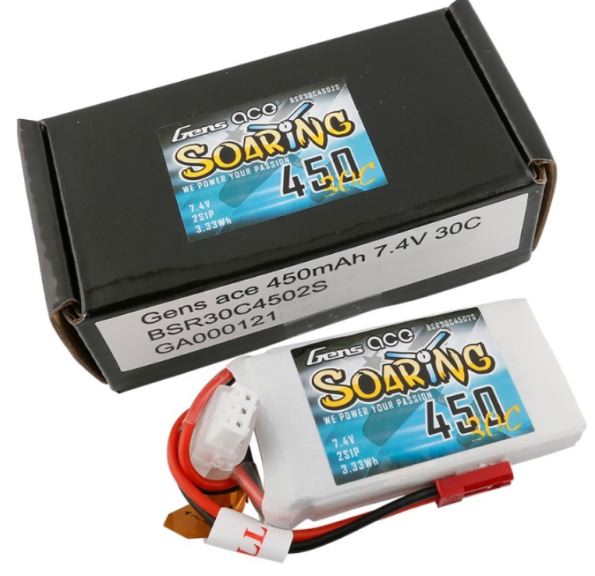 LiPo Soaring 7,4v 450mAh BEC Gens 2s1p - GENBSR30C4502 - immagine 3