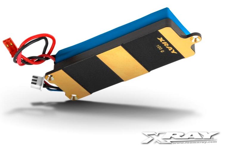 SUPPORTO BATTERIA LiPo RX8 IN OTTONE 100gr - HUD346157 - immagine 2