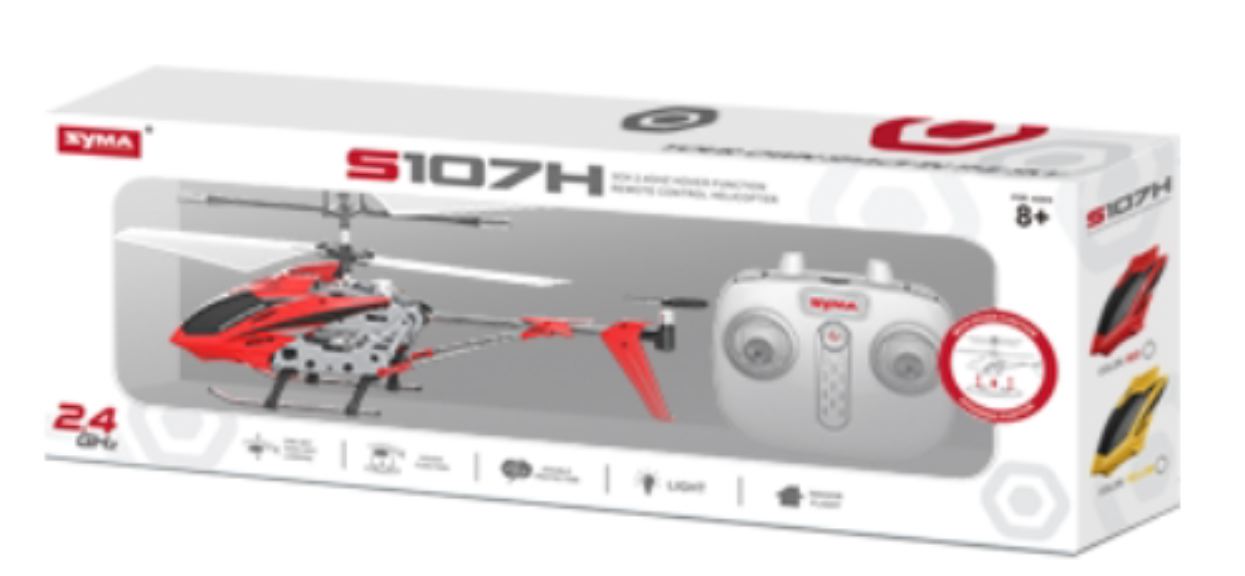 Elicottero S107G rosso coassiale con sensore barometrico - SYMS107H-RED - immagine 6
