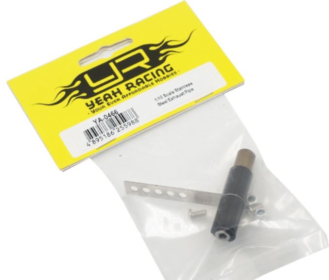 TUBO DI SCARICO x CARROZZERIA 1/10 1pz IN ACCIAIO - GPEDYA-0466 - immagine 2