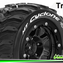 Gomme MT-Cyclone MFT telate Traxxax MAXX 1/10 incollate su cerchi - SULR-T3331SB