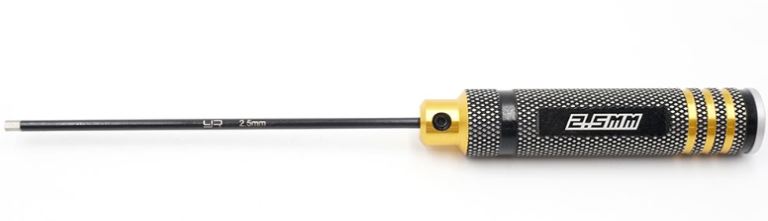 Cacciavite a brugola da 2,5mm con manico in metallo nero ed oro - GPEDYT-0185