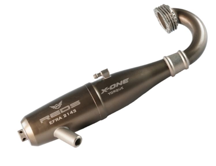 Marmitta X-One 1/8 buggy collettore integrato Efra 2143 Pro HD Coating - REDKX210009