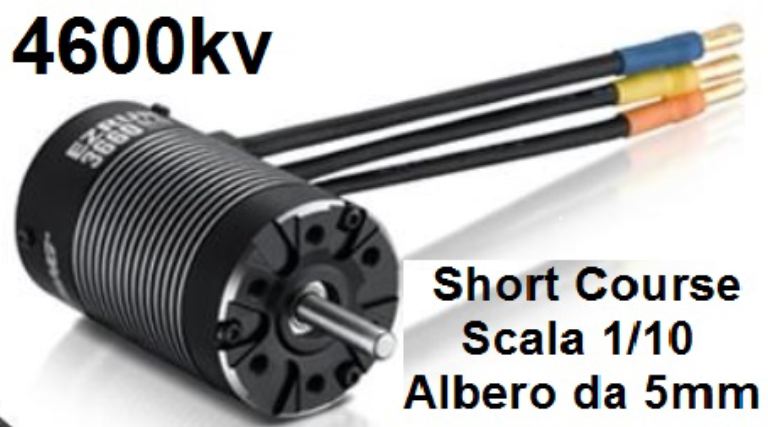 MOTORE EZRUN 3660SL G2 4600kv SHORT COURSE 1/10 ALBERO 5mm - GPED30402652