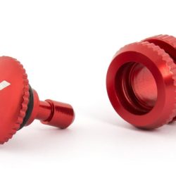 Tappo piccolo rosso a pressione per rifornimento carburante in alluminio - PELFD-RED