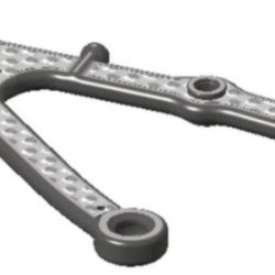 X4 braccio CFF in plastica e carbonio posteriore inferiore sinistro 1pz - HUD303181-M