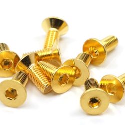 VITI TESTA SVASATA ORO  3x10mm 10pz ACCIAIO INOSSIDABILE 12.9 - GPEDSHF-310GD