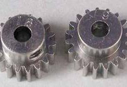 Pignoni 16T e 17T foro 3,17mm modulo 0.6 1/10 - TAM50354