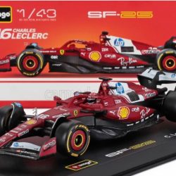 Ferarri F1 SF25 #16 Charles Leclerc con vetrina 1/43 Season 2025 - BUR18-36852-L