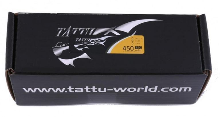 TATTU 11,1v 450mAh LONG SIZE 75C FRAME H TA-75C-450-3S1P-L - GEN75C4503S1L - immagine 3
