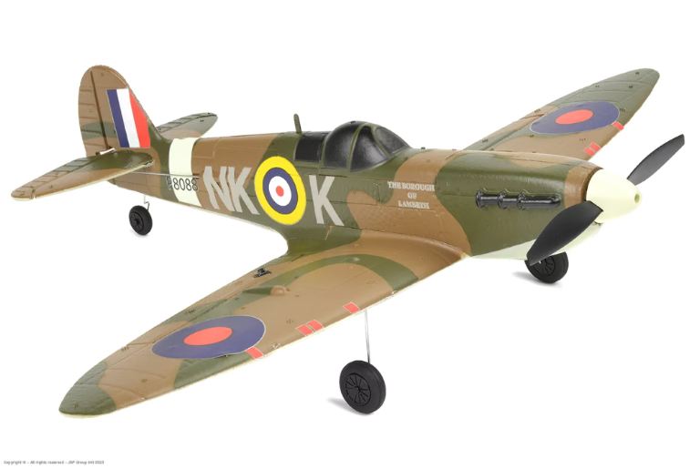 Mini Spitfire MK II Tan e verde 450mm completo di tutto con 2 LiPo - SU-EZ-025 - immagine 6