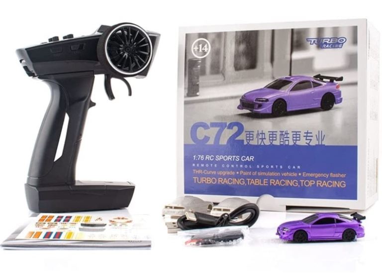 Turbo Racing micro auto Sport viola 1/76 con radio - PELTB-C72 - immagine 4