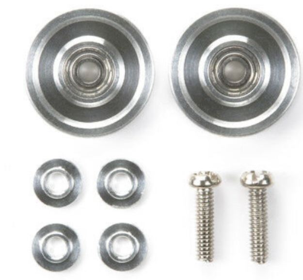 Rotelle Alluminio 13mm + Cuscinetti Mini4wd - TAM15437