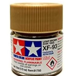 Colore acrilico XF-93 Light Brown Dak 1942   1pz da 10ml opaco XF93 - TAM81793-1PZ