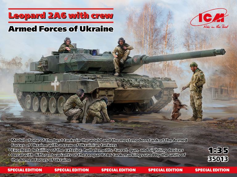Leopard 2A6 con equipaggio 1/35 Armed Forces of Ukraine 2023 - ITAICM35013