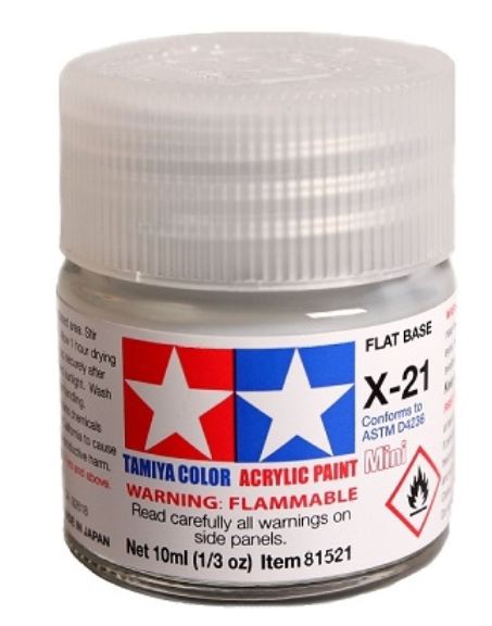 Colore acrilico X-21 Flat Base 6pz da 10ml base opaca - TAM81521