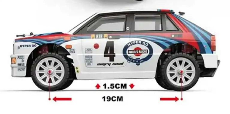 Lancia Delta brushless 4wd 1/14 con gyro e telaio metallo MJX Hyper Go - RADHY14302 - immagine 5