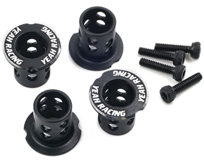 Supporti regolabili per carrozzerie 4pz in alluminio nero - GPEDYA-0530BK