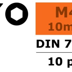 Viti testa svasata a brugola 4x10mm 10pz in acciaio - SUGF-0101-011