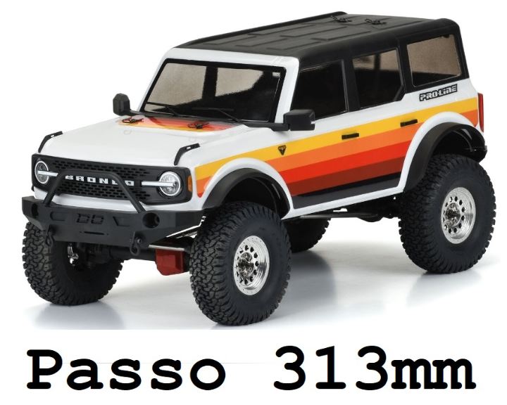 Carrozzeria Ford Bronco 2021 313mm 1/10 per scaler trasparente - PRO3570-00