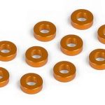 RONDELLE 3x6x2mm ORANGE    NT1 T2 T3 T4 RX8 IN ALLUMINIO 10pz - HUD303123-O