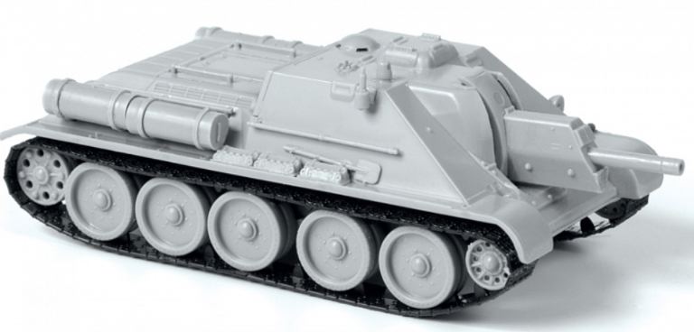 SU-122 Soviet Tank Destroyer 1/72 montaggio ad incastro senza colla - ITAZS5043 - immagine 4