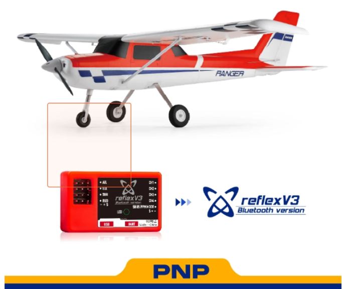 Ranger rosso EP V2 1220mm PNP con Gyro reflex V3 - BEEFMS147-RD