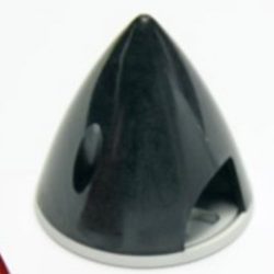 Ogiva con fondello in metallo 51mm nera - PCHC5897